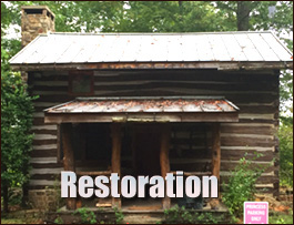 Historic Log Cabin Restoration  Farnham, Virginia